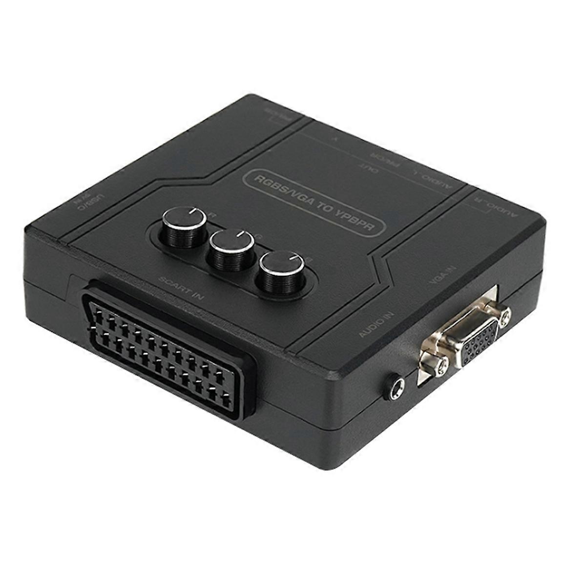 RGBS VGA naar YPBPR Component Converter SCART naar YPBPR YCBCR voor 64 PS1 PS2 Dreamcast Retro Game Consoles