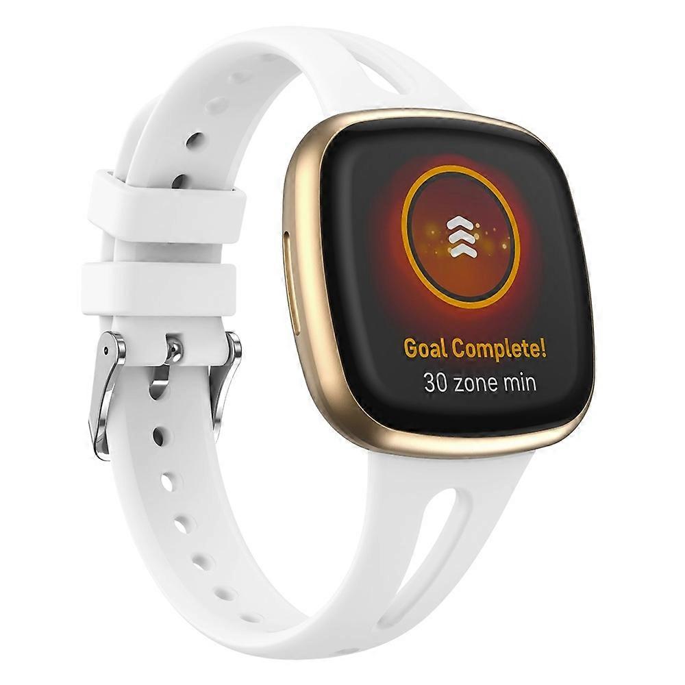 For Fitbit Versa 3 / 4 Water-drop Slim Silicone Watch Band, Size:S