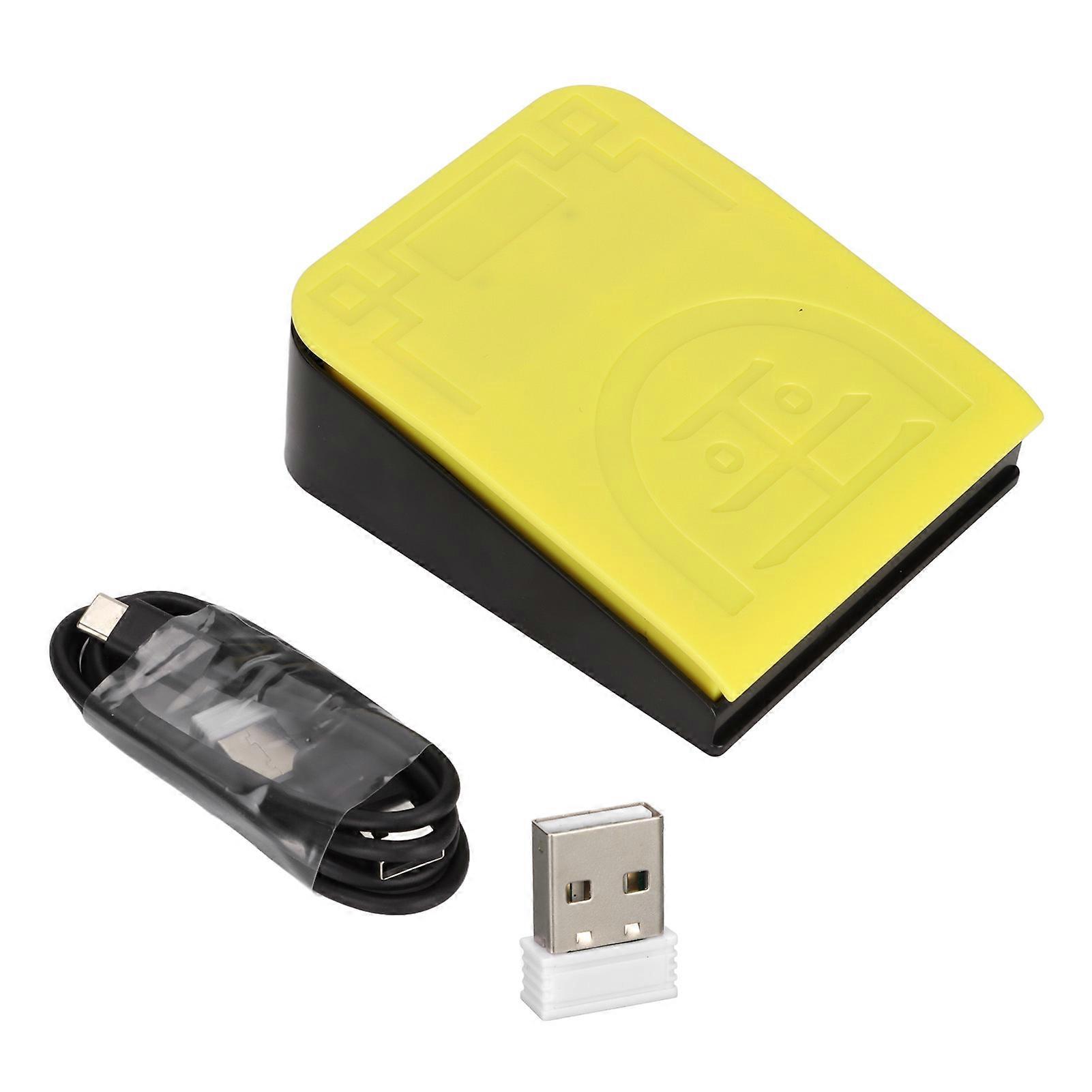 Wireless 2.4G Foot Switch Pedal with USB Wired Connection Modes