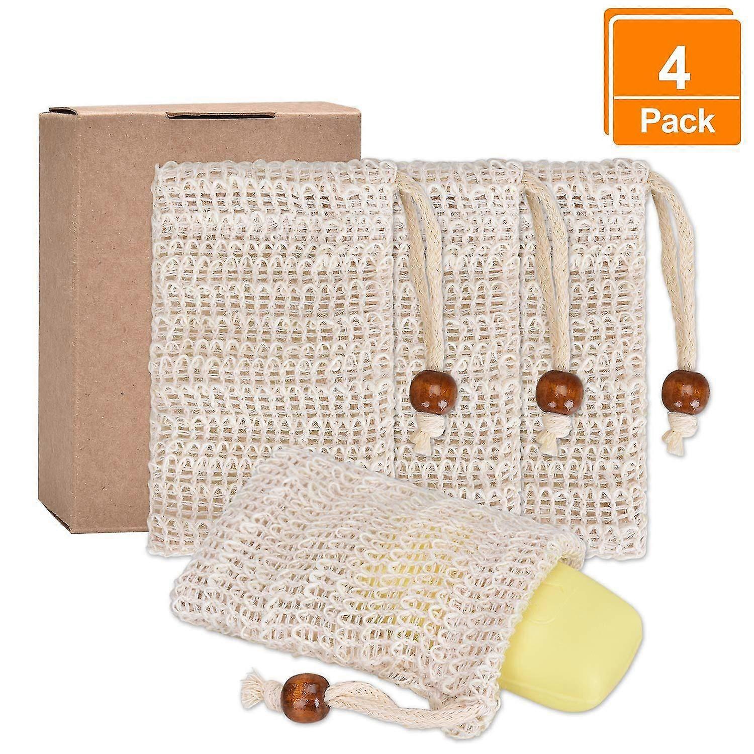 4x Organic Soap Sachets, Sisal Soap Sachets, Natural Soap