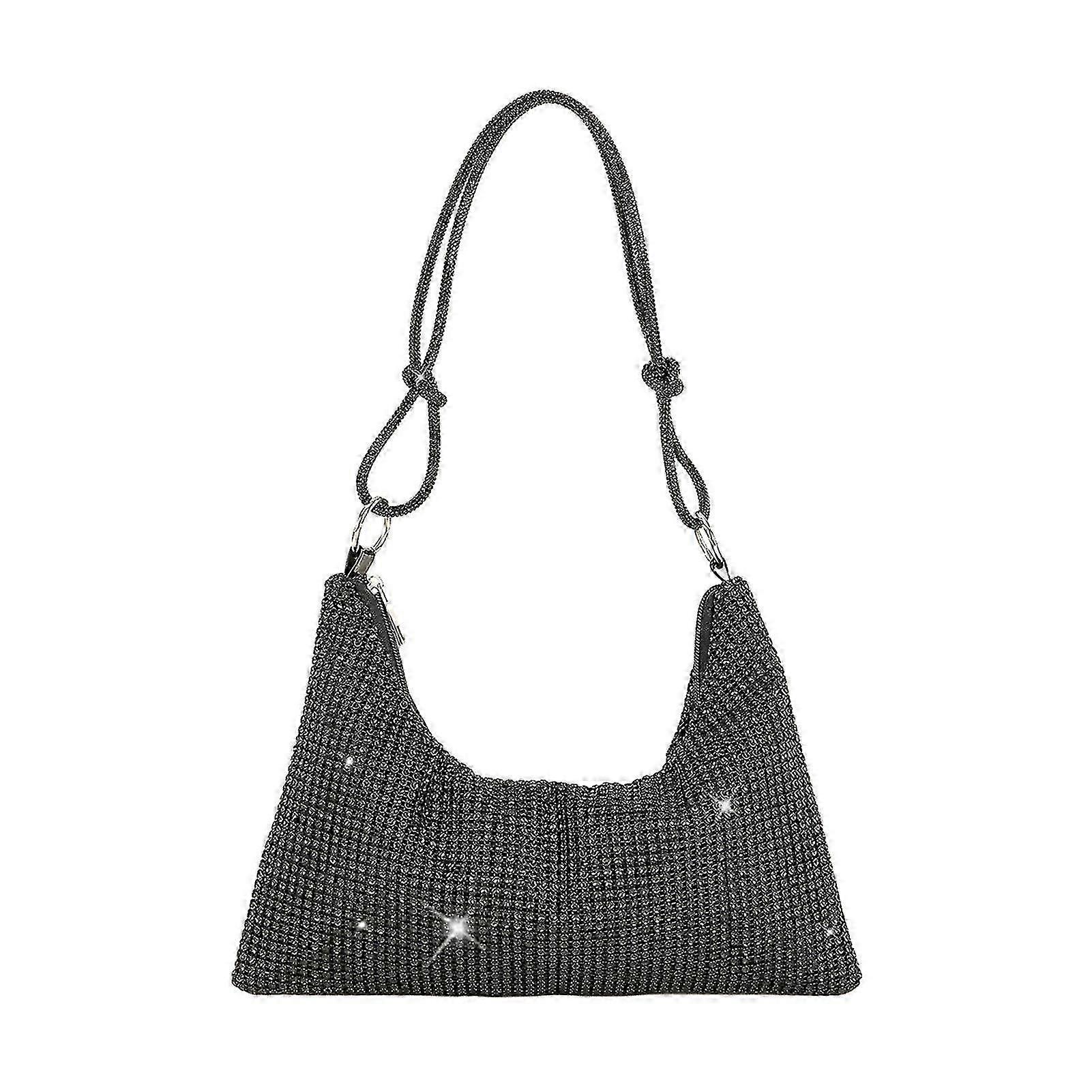 Women's Sparkly Rhinestone Handbag Portable Large Capacity Clutchs For Party