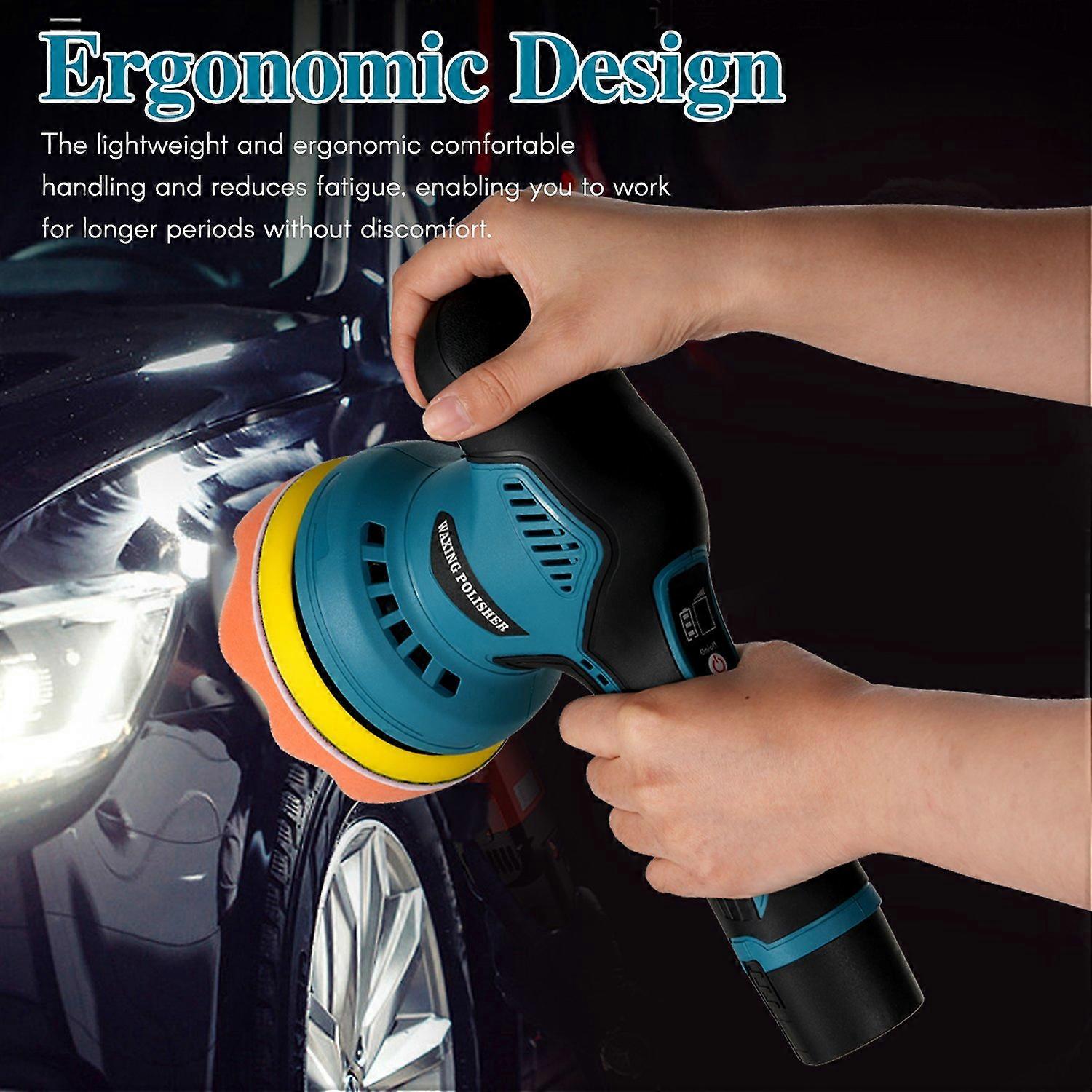 20pcs Cordless Buffer Polisher 12V Battery Powered Dual Action Buffer with 8 Variable Speed, 2800-55