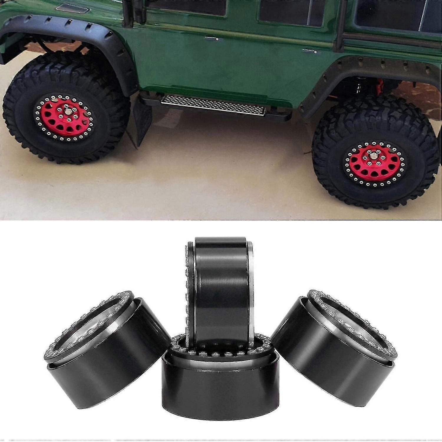 4pcs / Set Rc Wheel Hub Beadlock Wheel Hub Wheel Rim 12-speak For Scx10 Ii 90046 Axi03007 -4 D90 D11