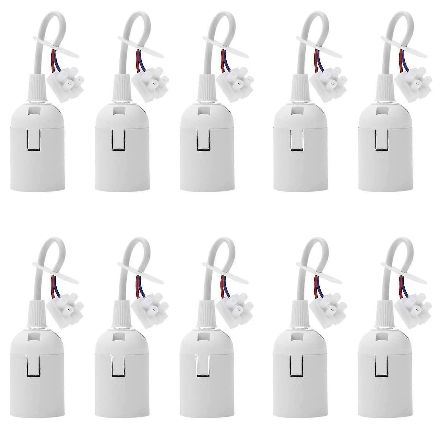 10 Pieces E27 Lamp Socket With Cable 4a 250v Replacement Socket For Incandescent Bulbs And Led Bulbs