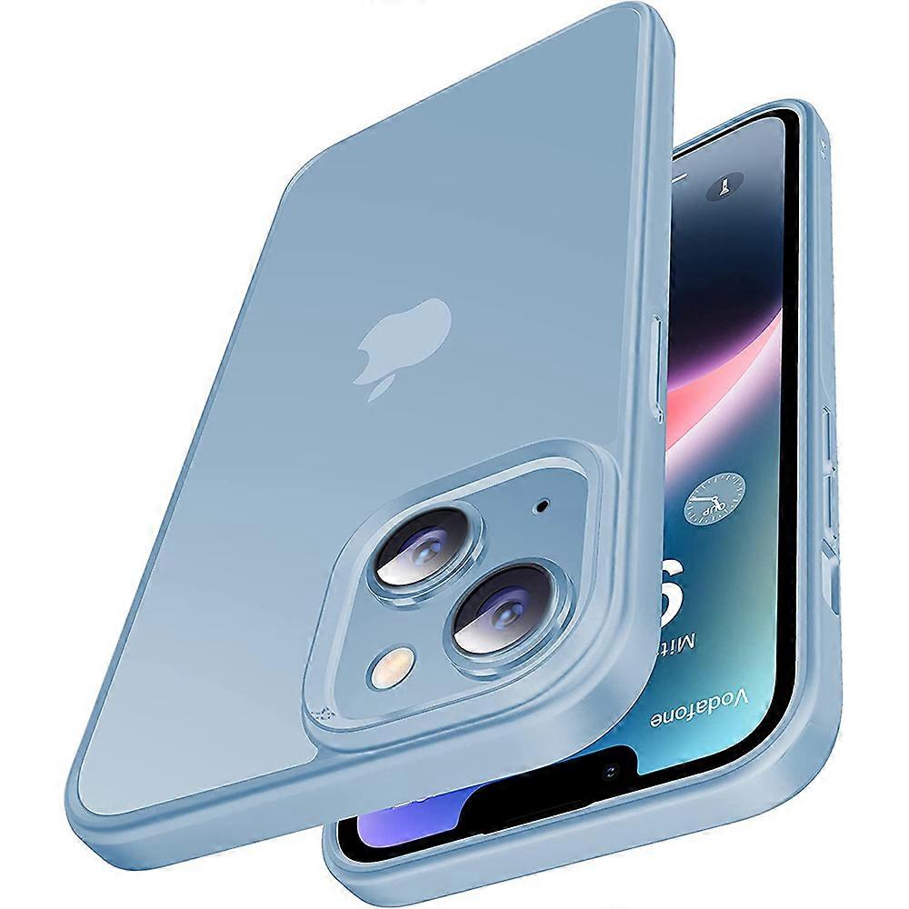 For iPhone 14 Plus Case Shockproof Scratch-Resistant Protective Case - Blue