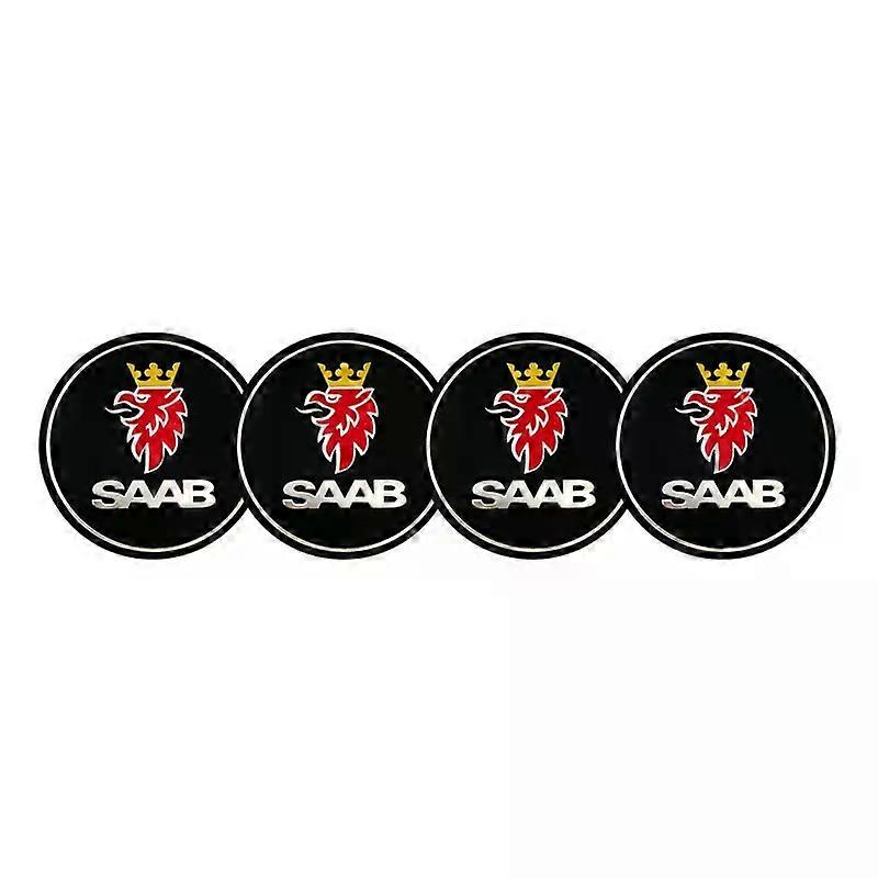 4pcs/lot עיצוב רכב תואם לסאאב 9-3 93 9-5 9 3 9000 99 9-x 97x גלגל לרכב מדבקות מרכז חישוקים מכסים כיסוי רכזת אביזרים לרכב