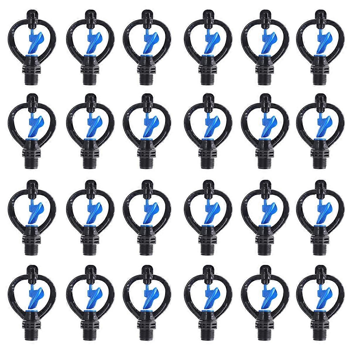 50PCS G1/2 Butterfly Sprinkler Automatic External Wire Impeller Nozzle 360Degree Automatic Rotation Sprinkler Irrigation
