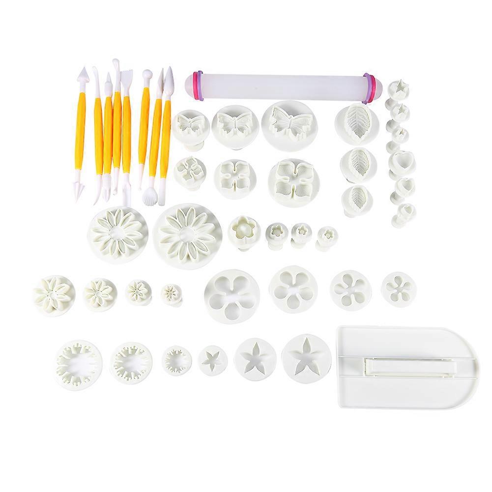 46 Piece Set Cookie Cutter Cake Decorating Baking Sugar Art Clay Fondant Frosting