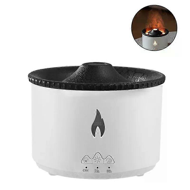 Flame Air Humidifier Jellyfish Electric Aroma Diffuser Lava Volcano Effect Air Diffuser Mist Maker Machine Remote Control Switch