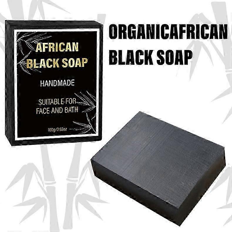 Natural Moisturizing African Black Soap for Troubled Skin, Body Soap Bar, Handmade Soap for Face & Body, Shower Soap, Body Wash Bar,Gentle Exfoliating