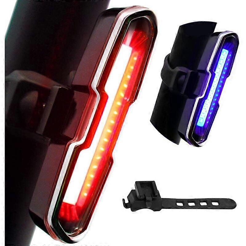 Bicycle Rear Lamp, Dual Color COB LED for Enhanced Visibility, USB Rechargeable with Quick Charging & Long Battery Life, Waterproof for Rainy