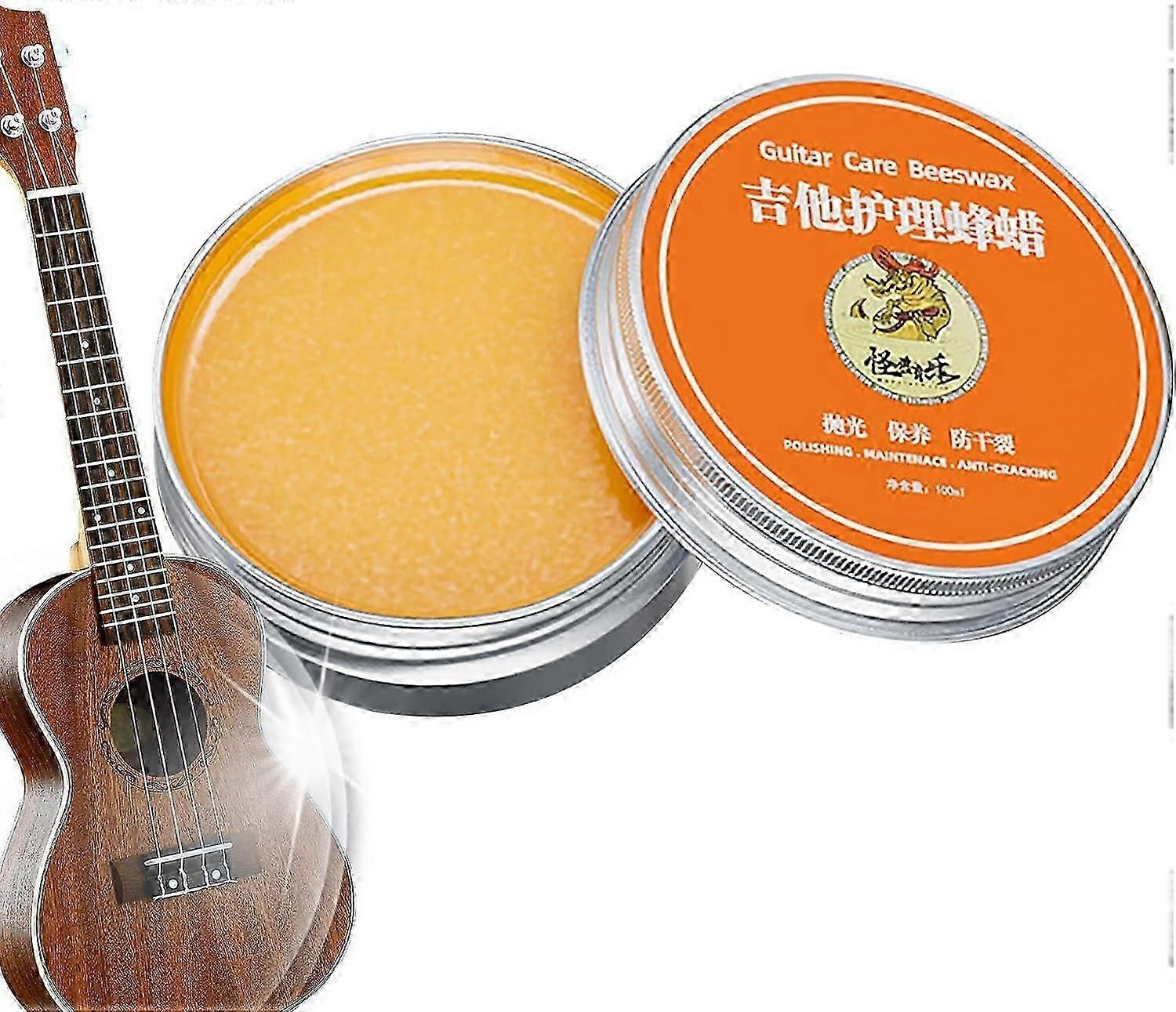 Guitar Wax, Guitar Polish Wax, Guitar Care Beeswax, 100ml Fingerboard Oil, Natural Beeswax For Wooden Instruments Maintenance