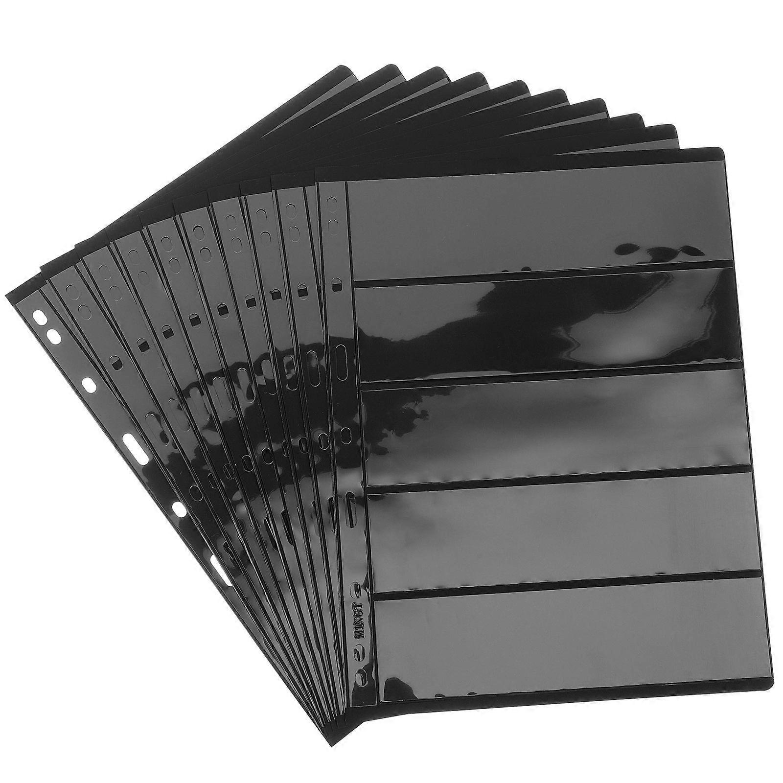 10Pcs Sheets of Binder Classification Stamp Storage Loose-leaf Commemorative Card Storage