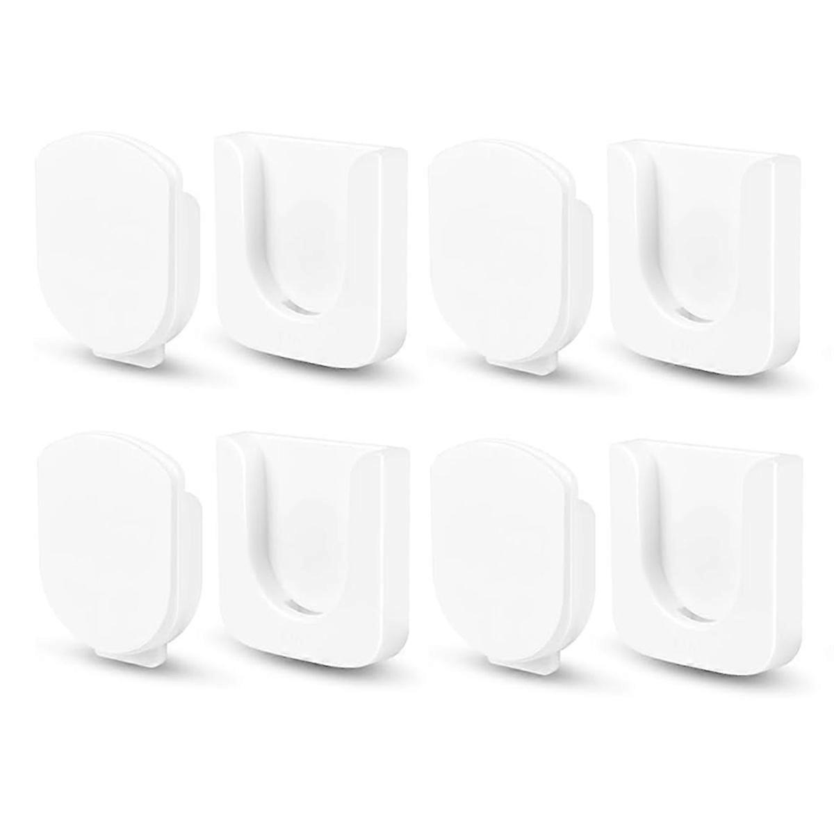 Magnetic Remote Control Holder Wall Mount, 4 Pair White