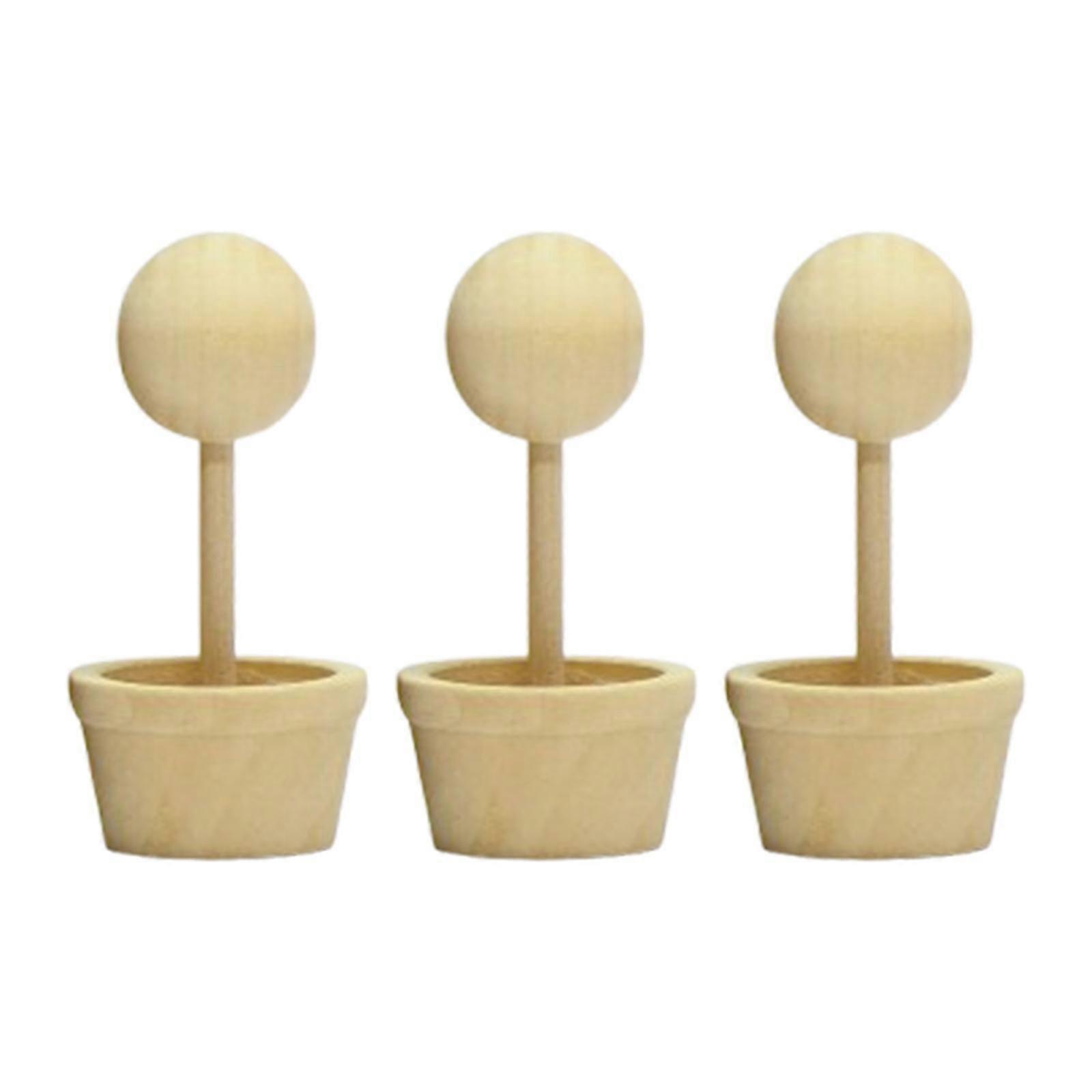 3Pcs ημιτελή ξύλινα στολίδια ξύλου DIY ξύλινο σετ γκράφιτι σχέδιο παιχνίδι ξύλο