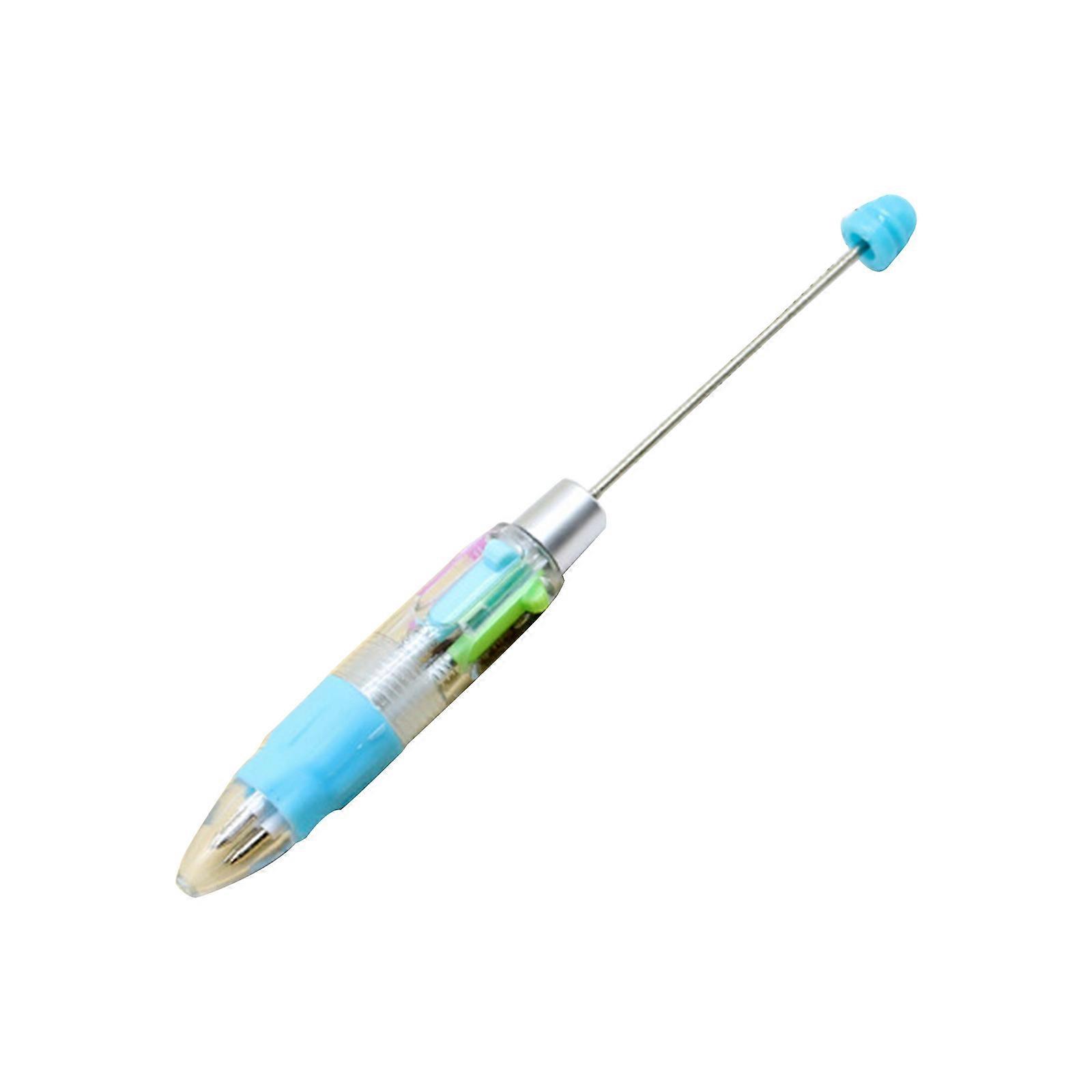 Beadable στυλό διαρκείας 4-χρώματα-σε-1 πολύχρωμο στυλό Χριστούγεννα κάλτσα Stuffer αναδιπλούμενα στυλό για μαθητή παιδί ανταμοιβή ουρανό μπλε