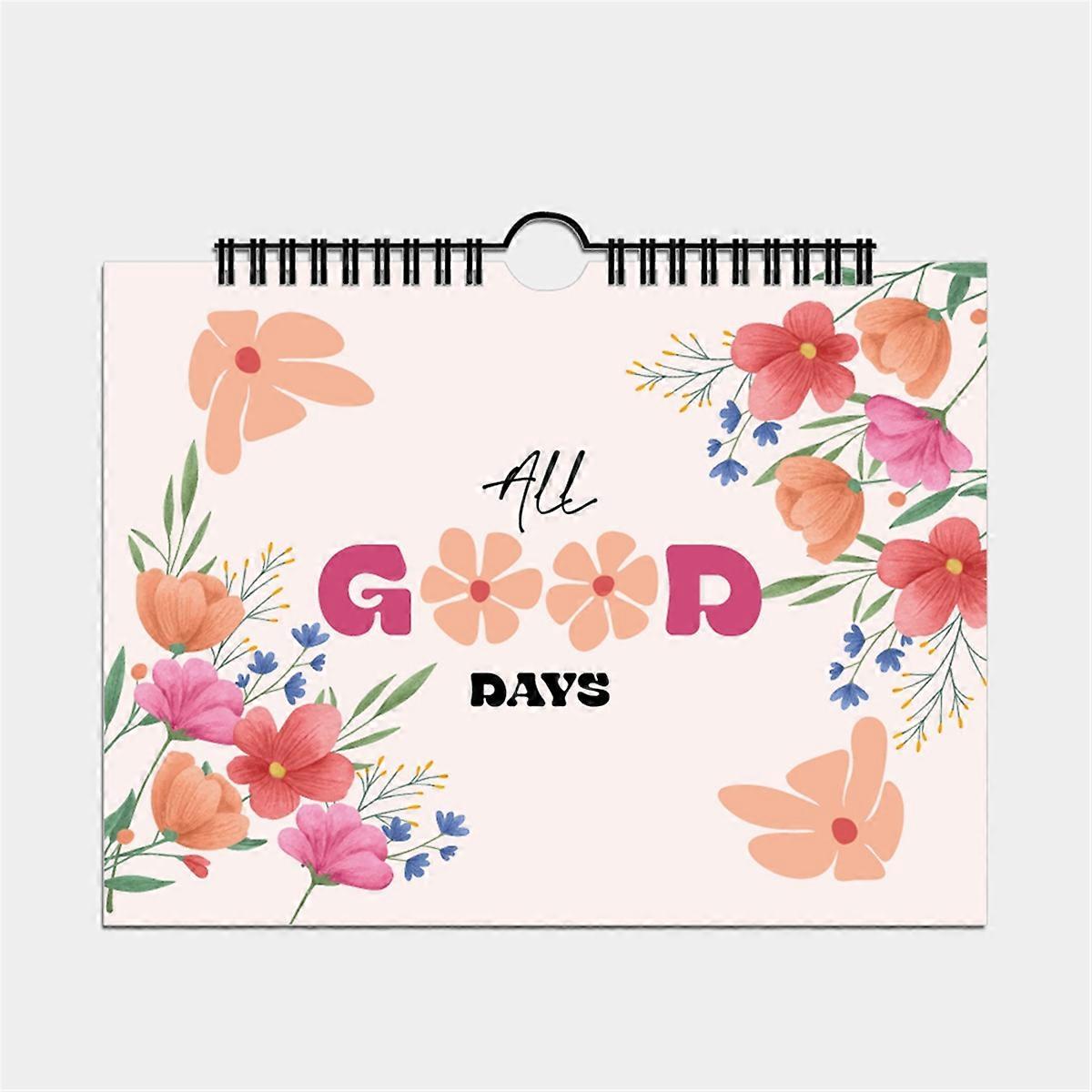 Flower Calendar Planner Floral Monthly Planner