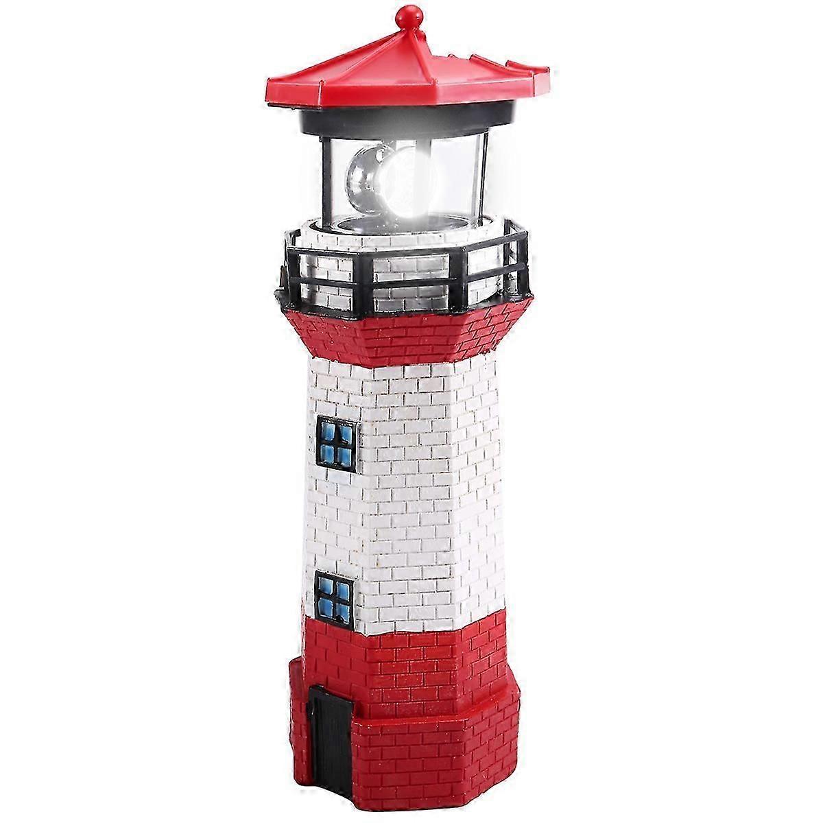 Led Solar Rotating Lighthouse Outdoor Garden Decorative Light Garden ...