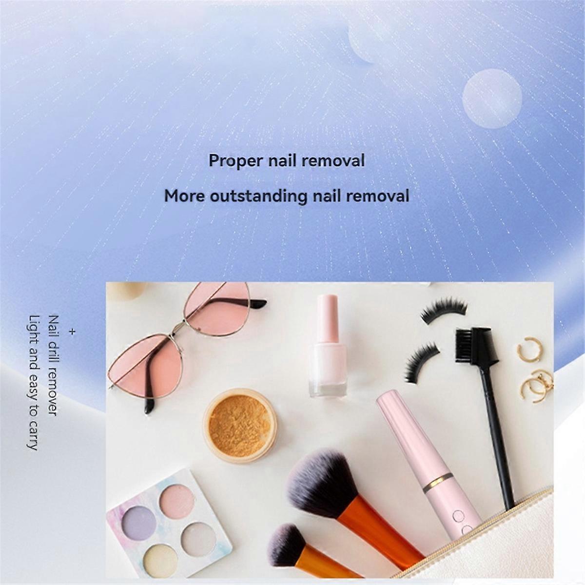 Portable Electric Nail File, Cordless Nail Drill with Light,