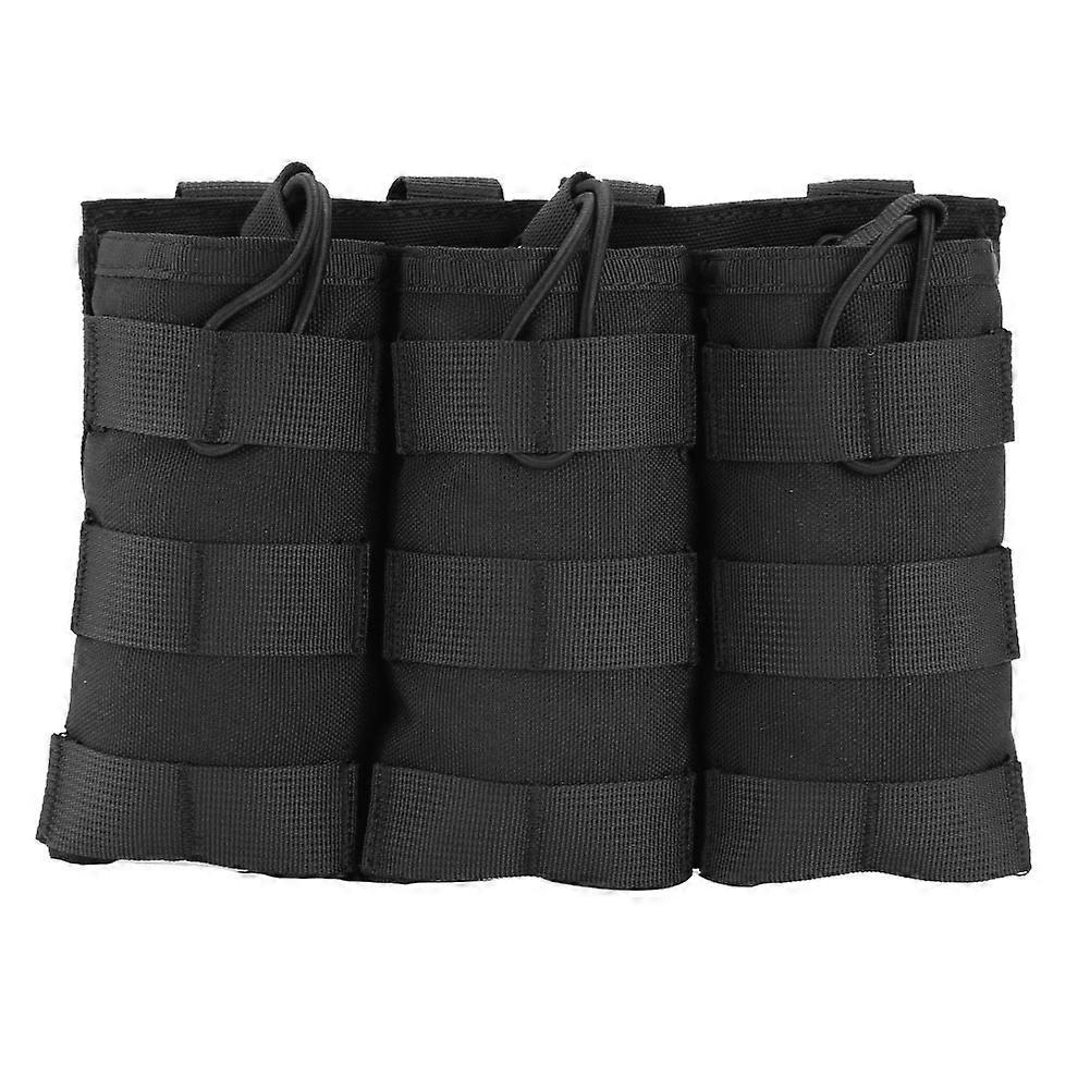 Nylon Open Top Molle Triple Magazine Drop Bag mit Bungee-System (Schwarz)