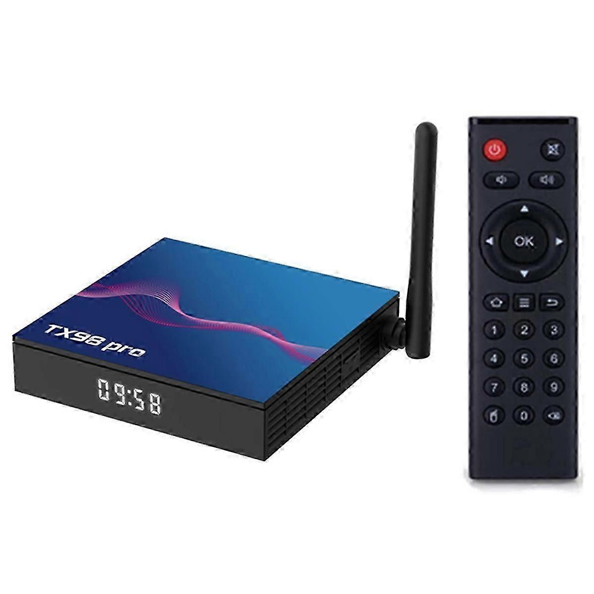 TX98 PRO Android12 TV BOX 4G 64G Allwinner H618 Quad Core 6K 4K BT 5G Wifi6 Voice Smart Media Player Set Top Box EU Plug