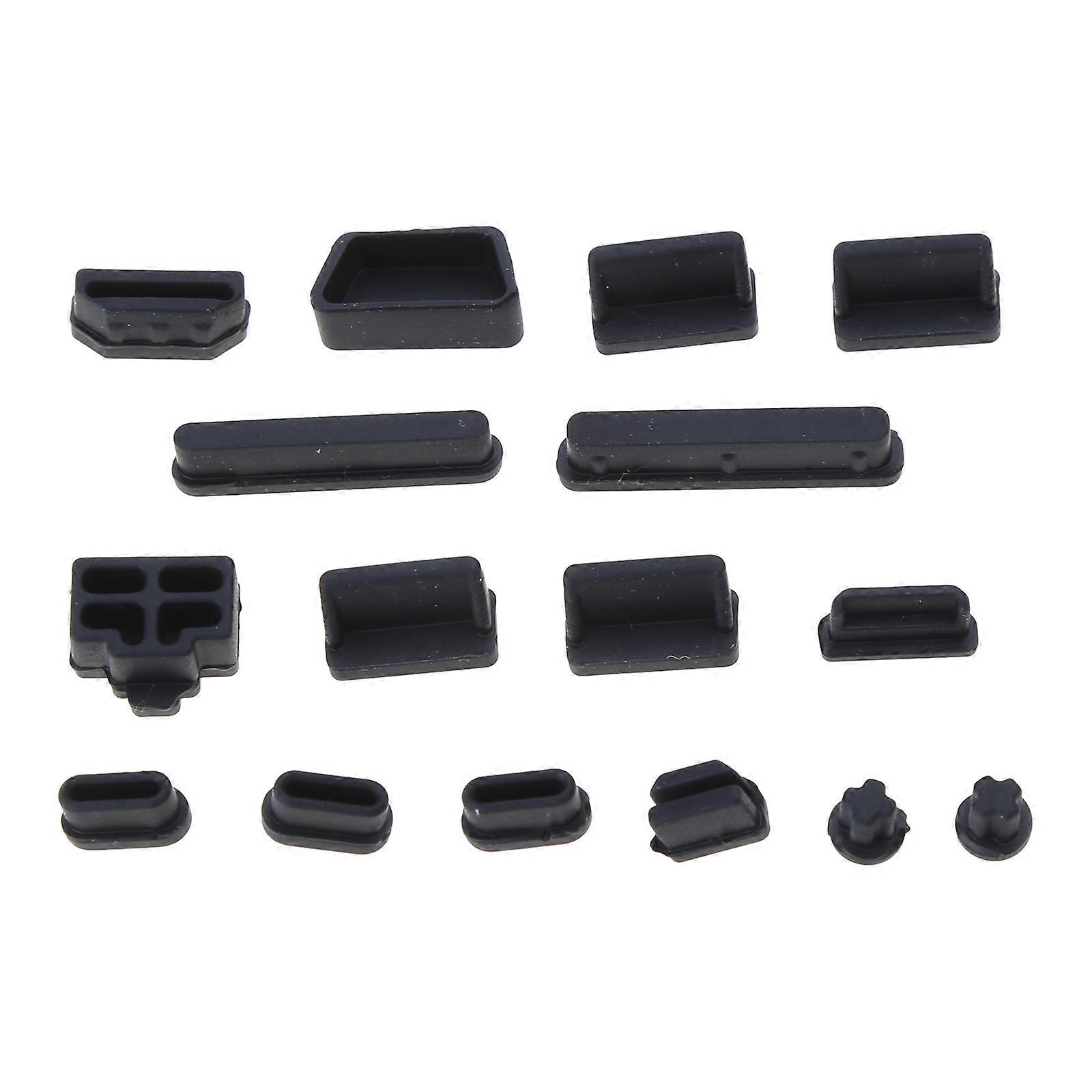 13PCS Anti-Dust Plugs Soft Silicone Data Port USB Protector Set Laptop  Dus  Yellow