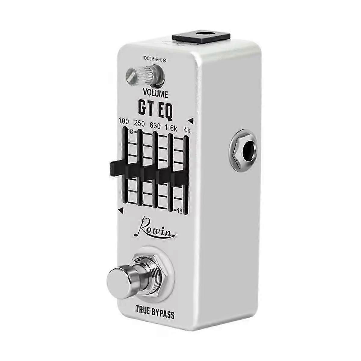 Guitar Equalizer Pedal 5-Band Parametric EQ Guitar Effect Pedal Frequency Compensator 18dB Range for Mini Size Pedal