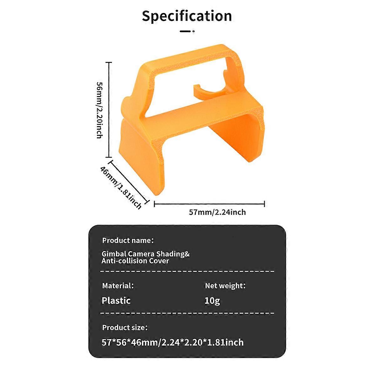 フリップ式保護レンズフード用レンズカバー ドローンアクセサリー オレンジ