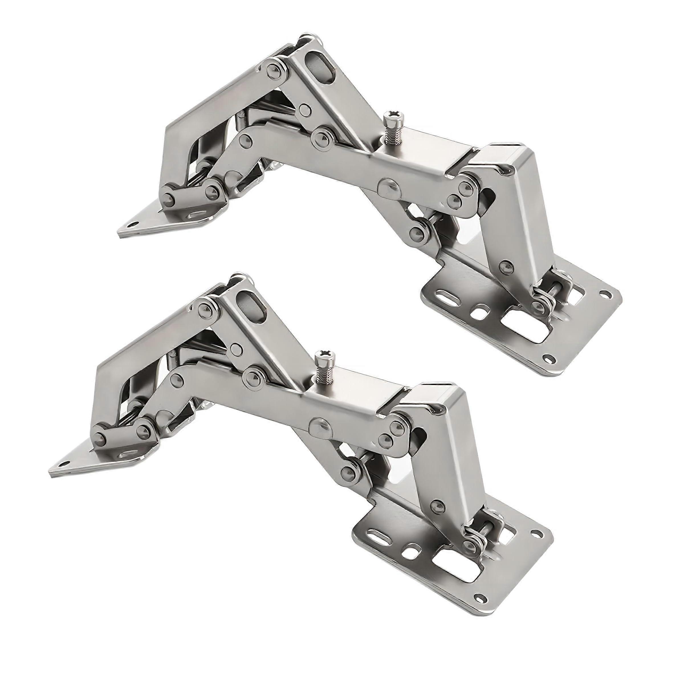 2 PCS Soft Close Hydraulic Adjustable Mounting Hinges for Cabinet Cupboards Wardrobe