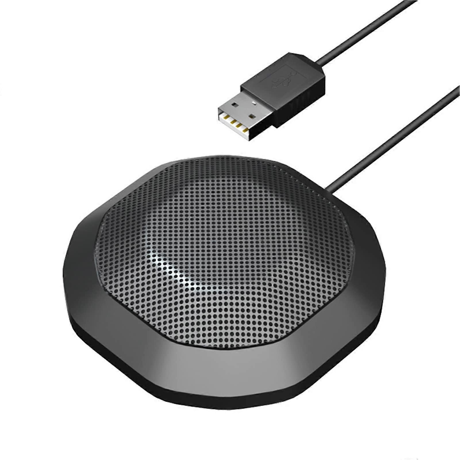 USB Conference Microphone 360° Omnidirectional Condenser for Laptop PC Video Chat Recording and Gaming