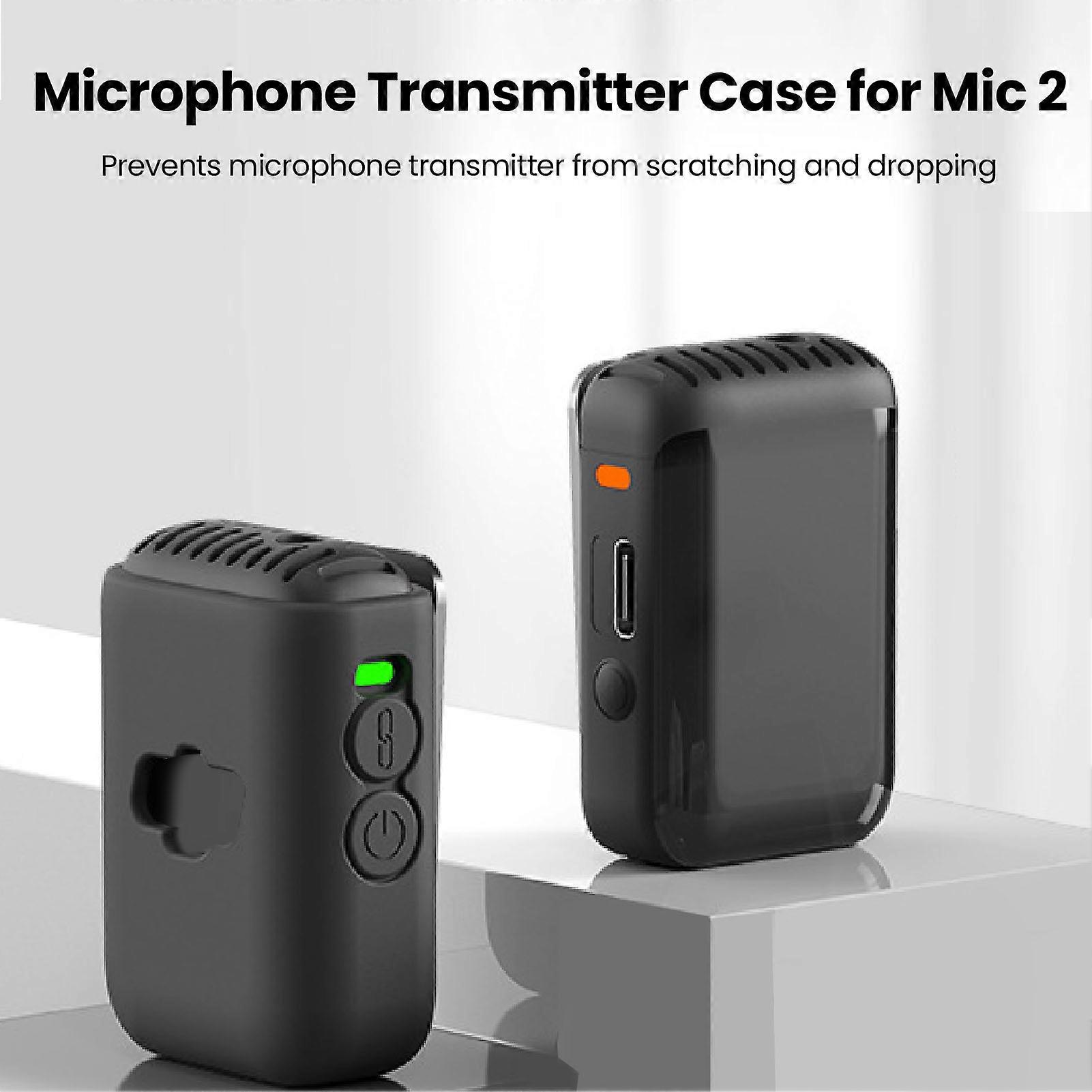 Silicone Protective Cover for Mic 2 Wireless Microphone, Transmitter Storage Case, Shockproof and Dustproof Protection