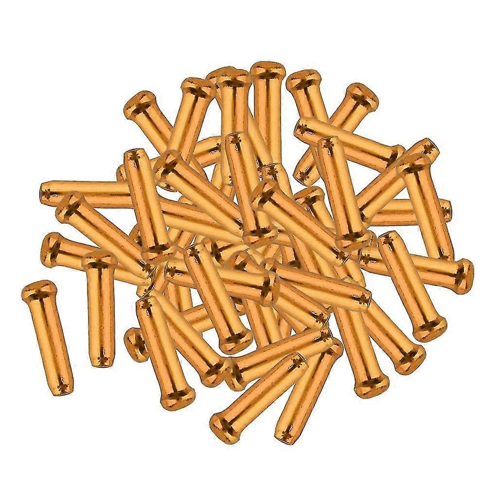 50pcs/Pack Aluminum Alloy Bicycle Inner Tips Wire End Caps Crimps Line Core Red