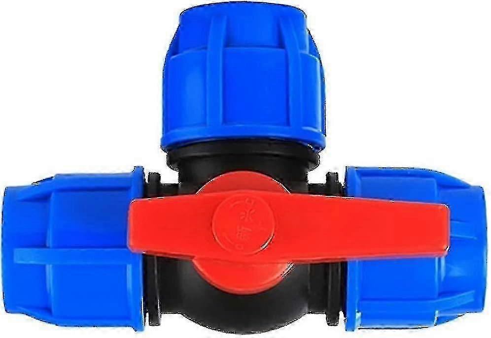 Plastic Three-way Ball Valve, T-type Pe Water Pipe Ferrule Connection Valve, Water Pipe Quick Connector, Diameter