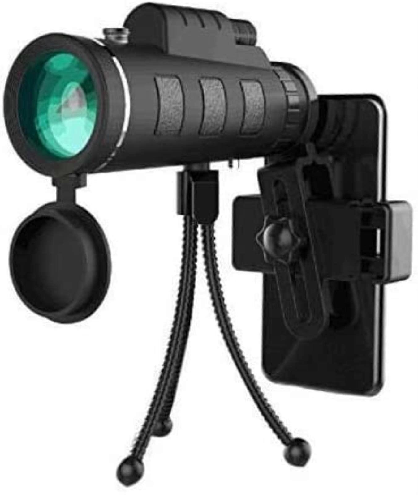 High Power Monocular Telescope 40x60 Magnification HD Phone Compatible Portable Bird Watching Telescope
