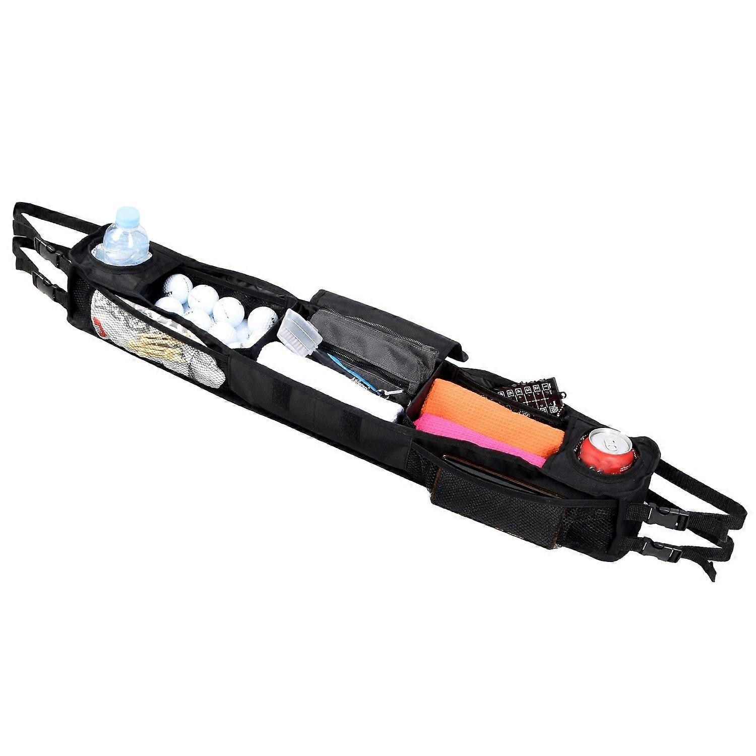 4 Passenger Golf Cart Front Storage Basket No Drill Drink Holder Foldable Organizer Pouch