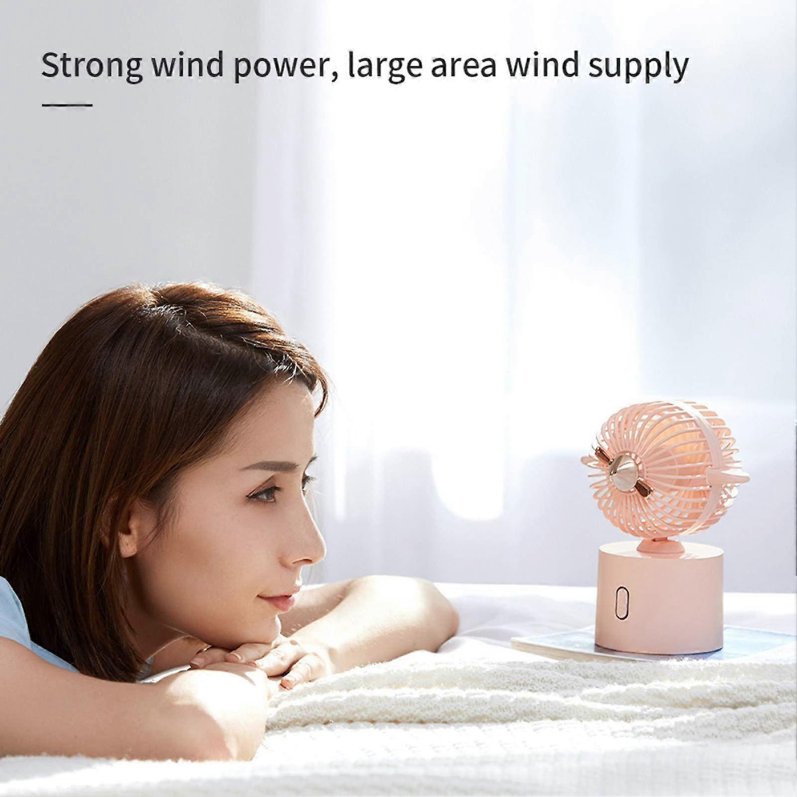 Mini Portable Rotatable Desk Fan - Blue