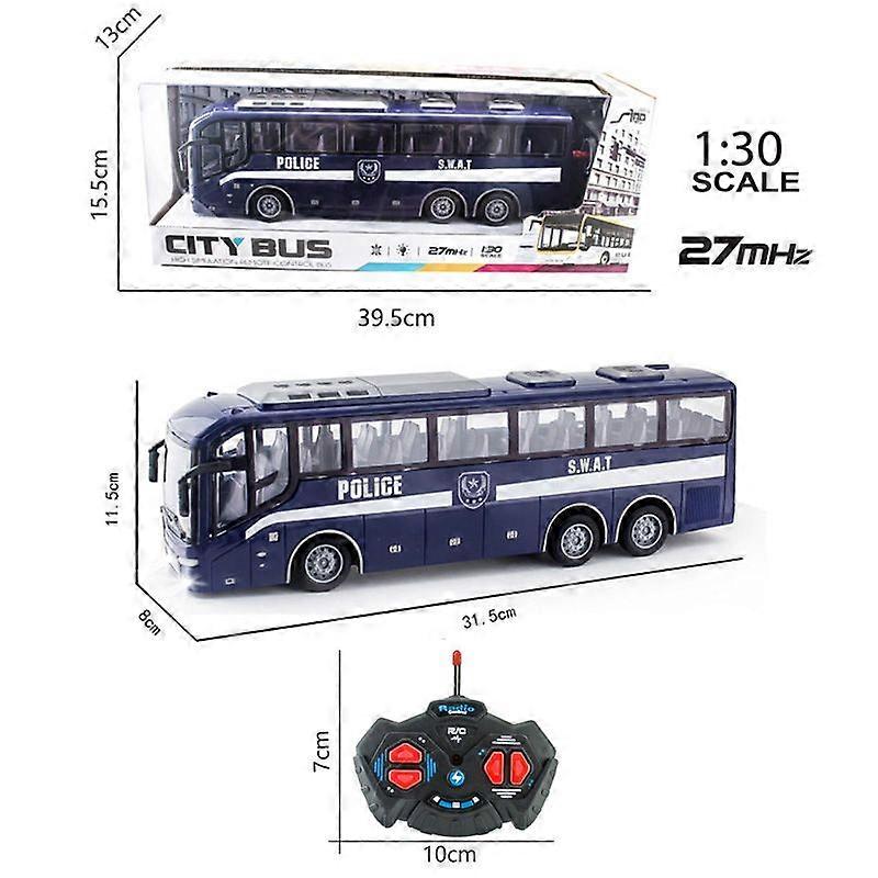 Electric Wireless Remote Control Bus Lighting Simulation Remote Control Car Model Toy for Boy
