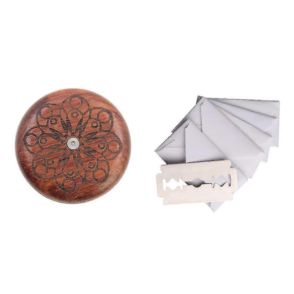 Holz Brot Messer Rasiermesser Cutter mit Aufbewahrungstasche Rund Brot Lame Teig Scoring Slashing Tool für DIY Sauerteig Brot Bäcker Home Küche Bac...