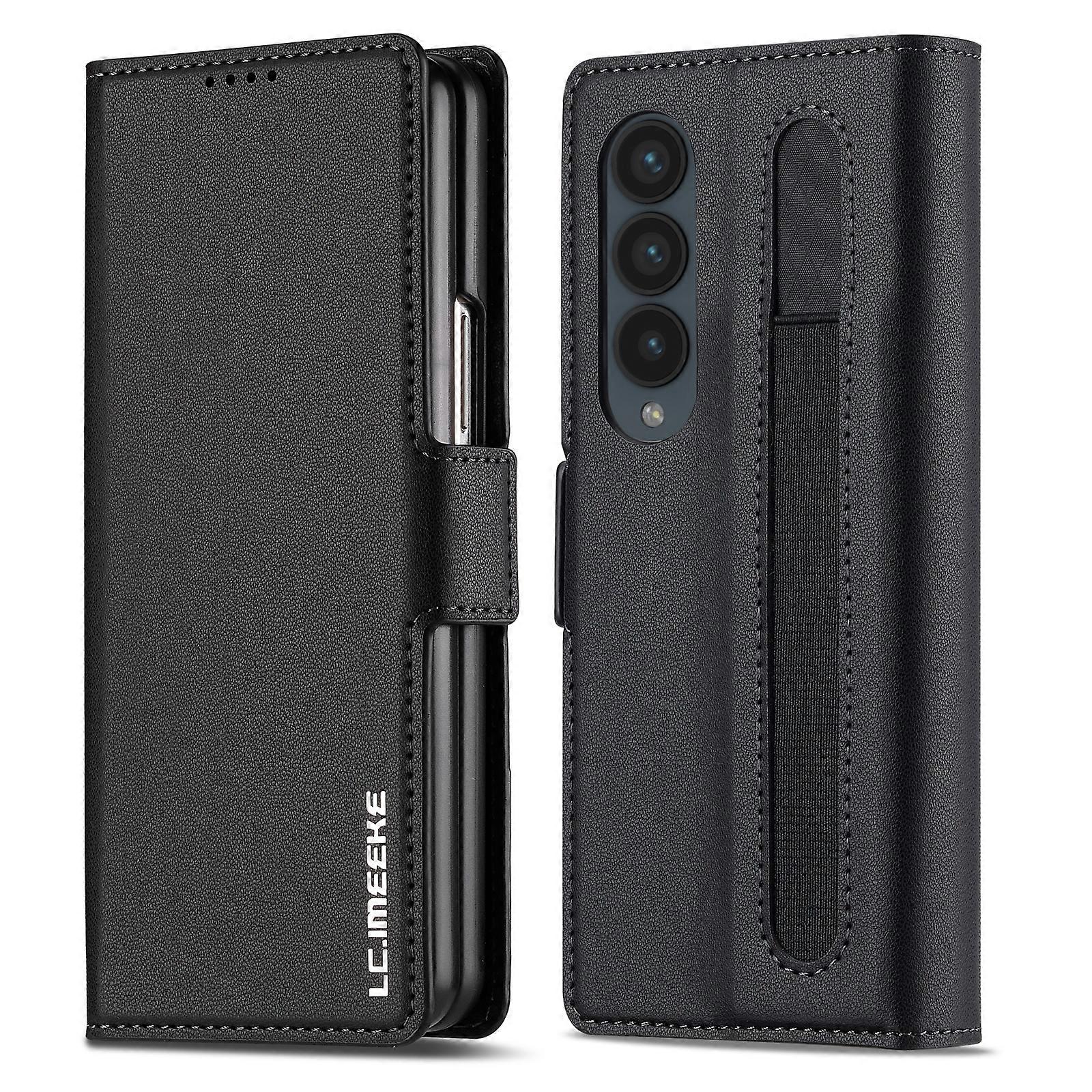 LC.IMEEKE L1 Series Frosted Fine Texture PU Phone Case with Pen Slot, Pen Not Included