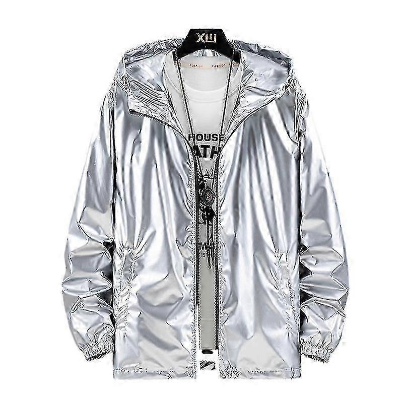 Men's Reflective Jacket Waterproof Soft Shell Hooded Sports Jacket