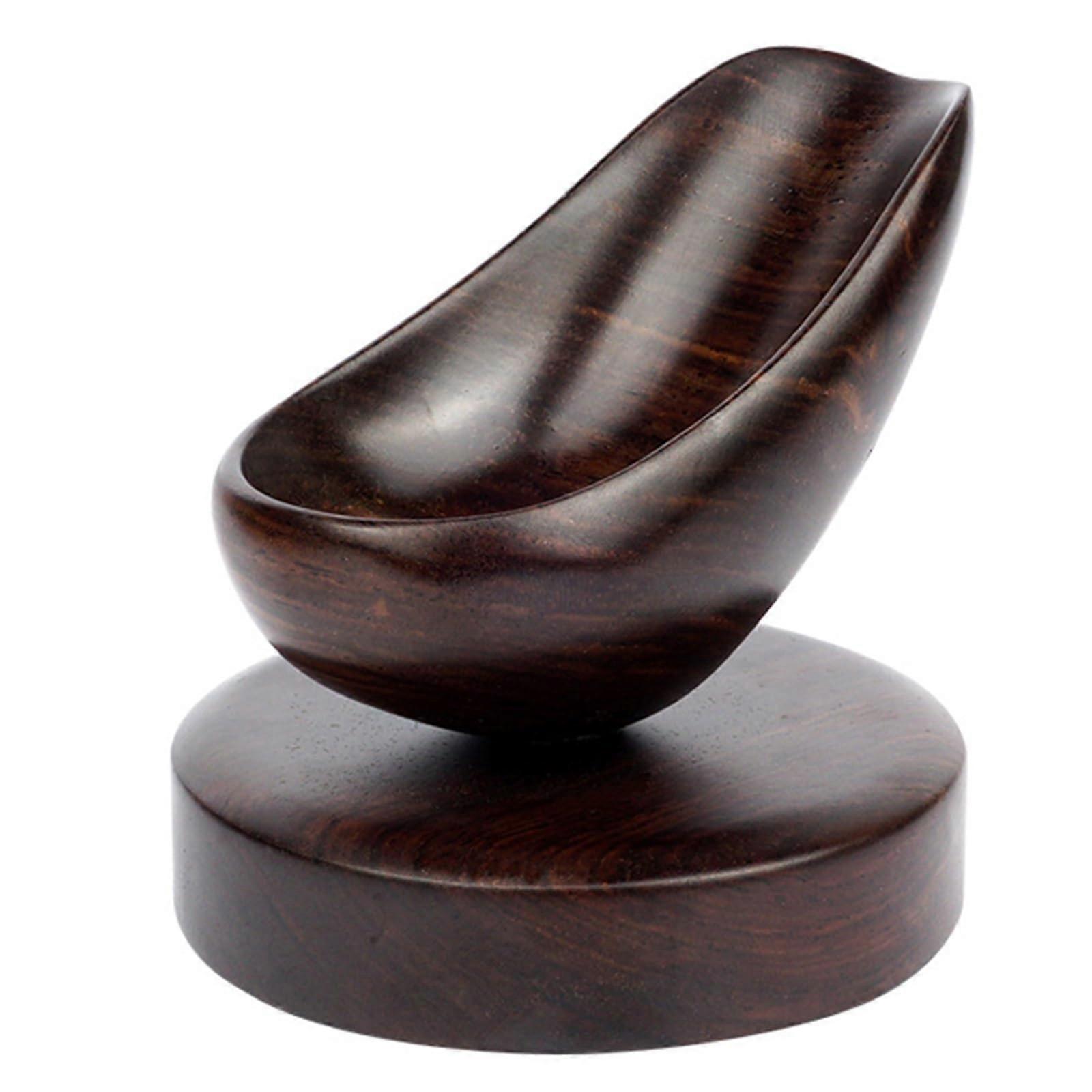 Spoon Type Pipe Stand, Solid Wood Smoking Pipe Display Rack, Red Ebony Pipe Holder