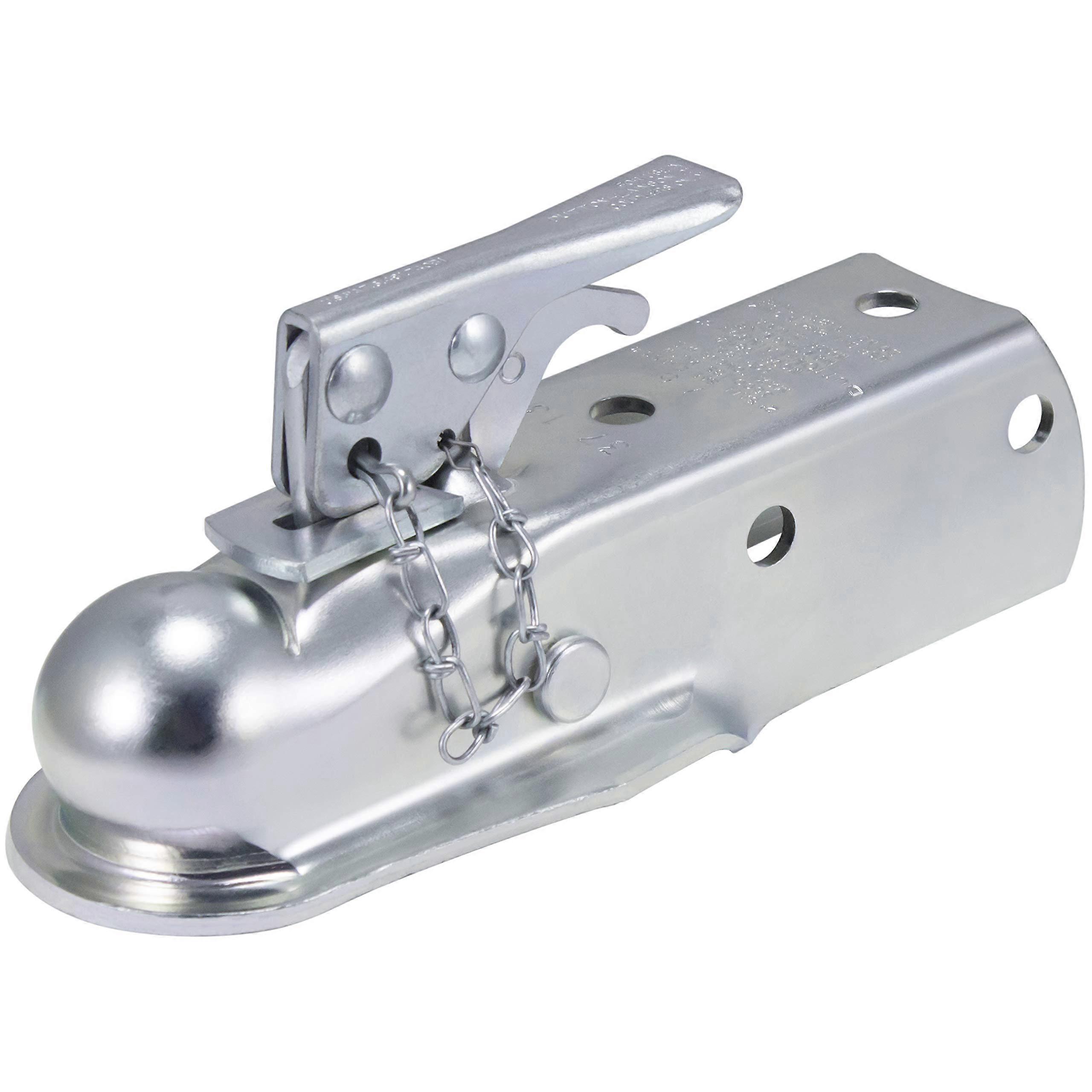 981 P2 Coupler  2 in. Ball  2 in. Tongue Silver  Easy Hitching, Unhitching, and Safe Trailer Towing Coupler System