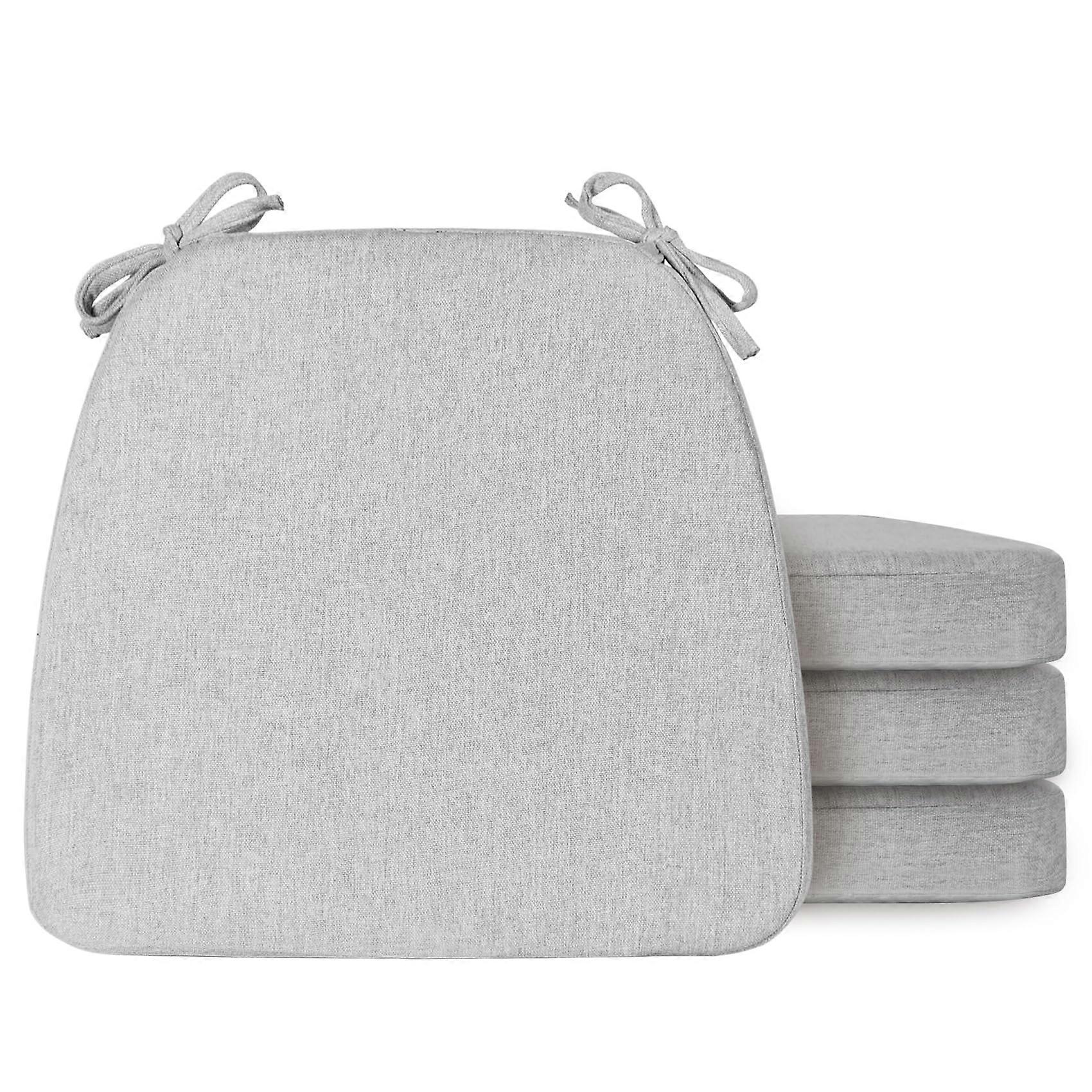 Dining Chair Cushions for Dining Chairs 4 Pack,D Foam Shape Dining Room Seat Cushions with Ties