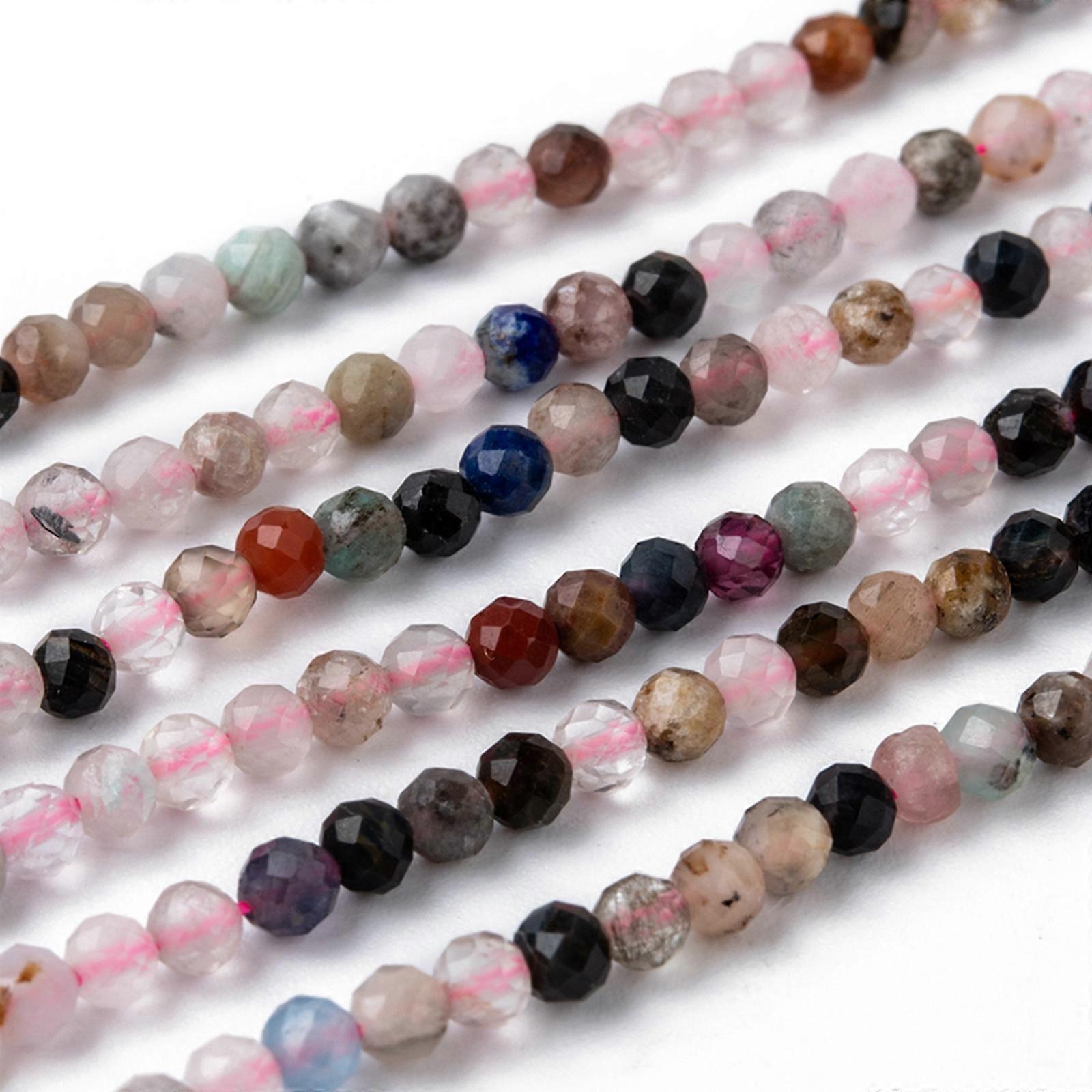 5Strands Natural Mixed Stone Beads Strands Faceted Loose Stones