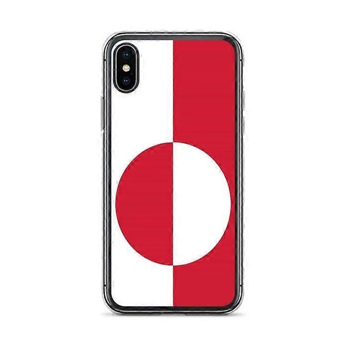 iPhone XS Case - PIXELFORMA - Greenland Flag - Soft Silicone - Complete Protection - Flexible