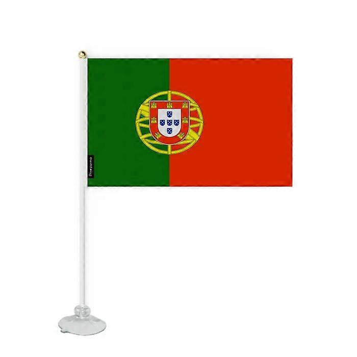 Flag - Portugal - Mini Suction Cup Flag - 14 x 21 cm - Polyester - Double-Sided Print