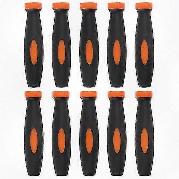 Set of 10 Durable Rubber File Handles in Black Color, Ideal for Use with Various File Types