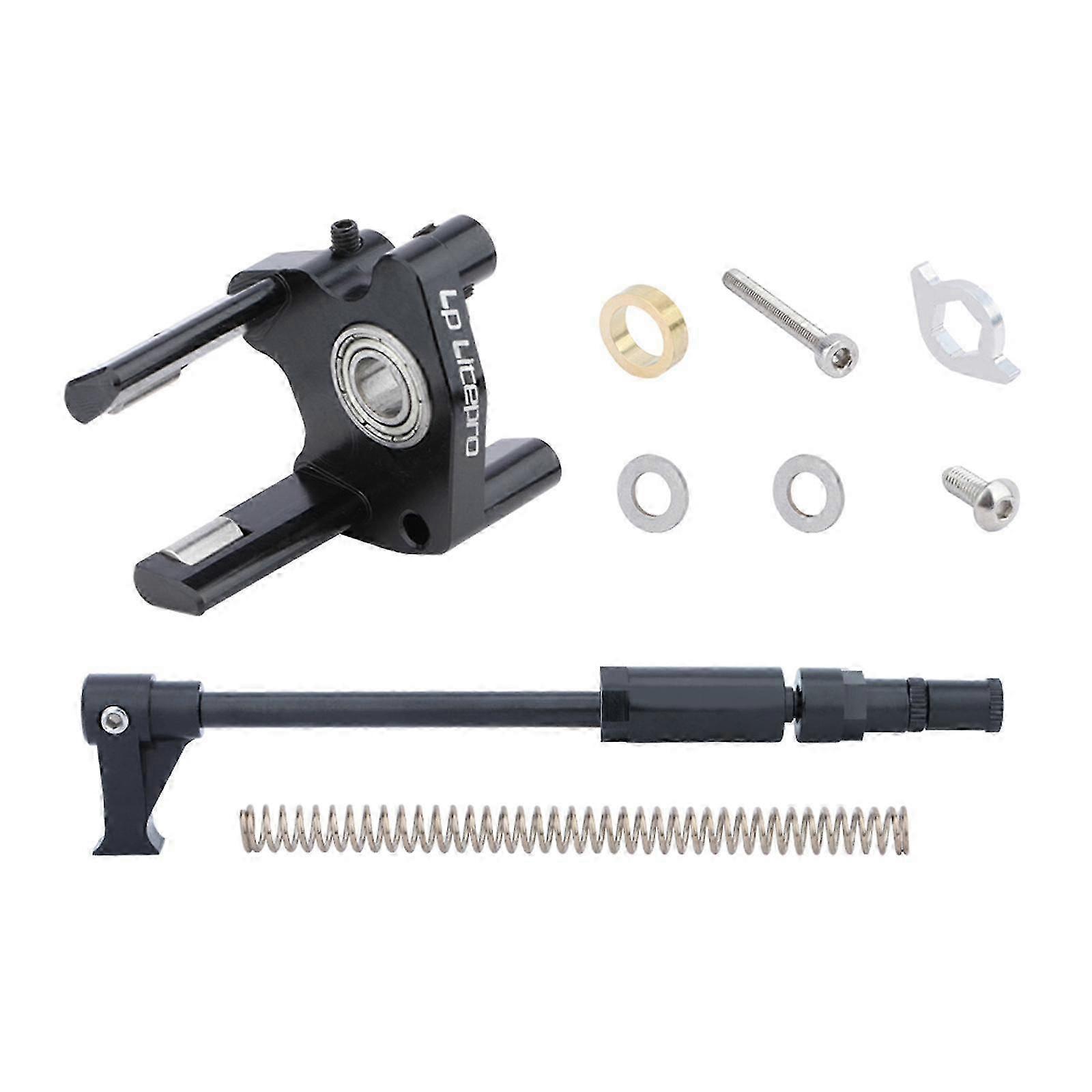 Bicycle Derailleur Set Spare Parts Gear Shifter with Spring for Folding Bike Compatible 2-7 Speeds-color: black