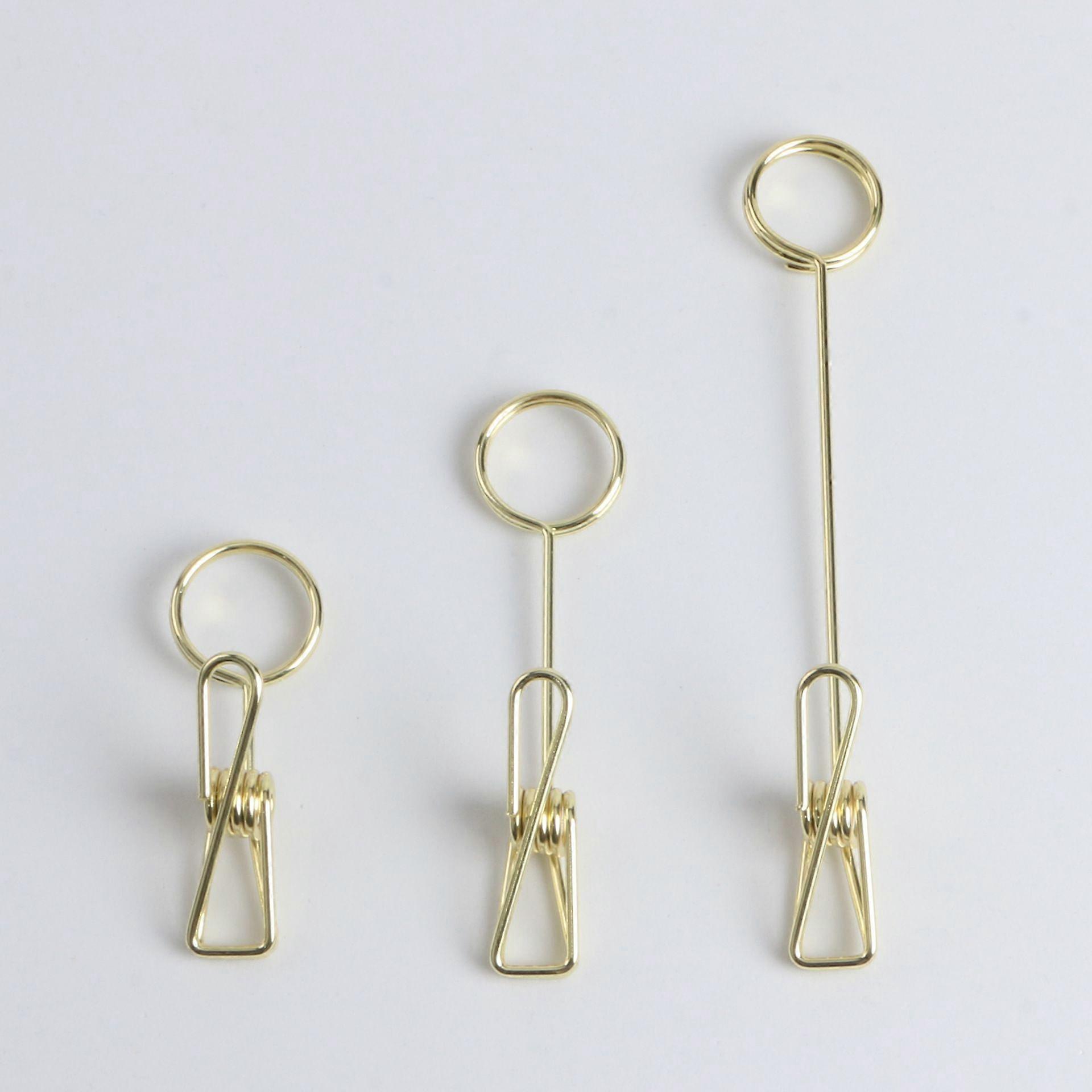 4pcs Double Headed Metal Card Holder Clips Multi-Function Photo and Memo Clips Secure and Convenient Clamps for Table Signs Notes and Flower Cards