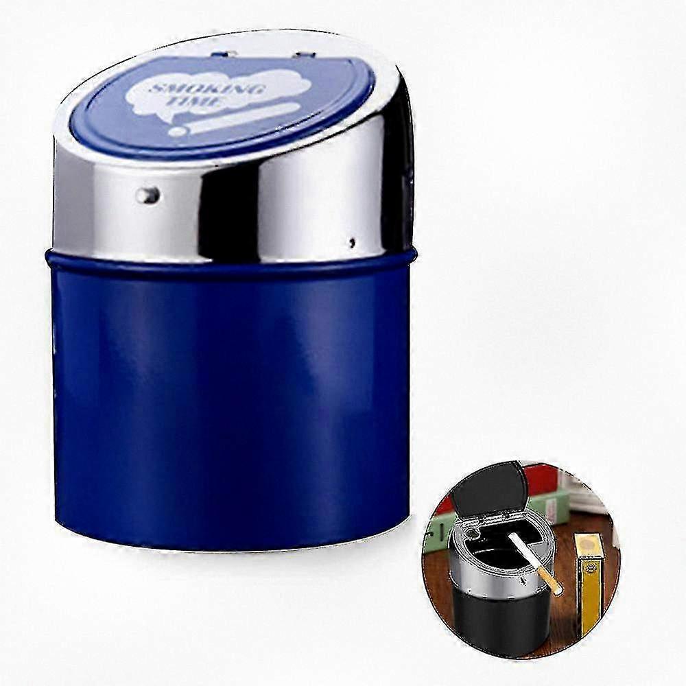 Windproof Table Ashtray with Lid Made of Stainless Steel, Suitable for Various Outdoor and Indoor Environments